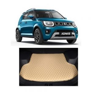 7D Car Trunk/Boot/Dicky PU Leatherette Mat for	Ignis  - Beige
